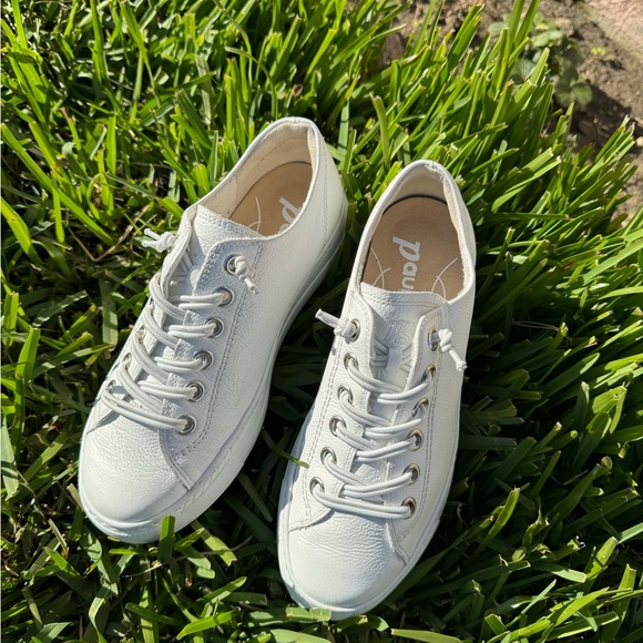 - PAUL GREEN Hadley White Leather low top sneakers Uk 6.5 US size 9 - Picture 5 of 16